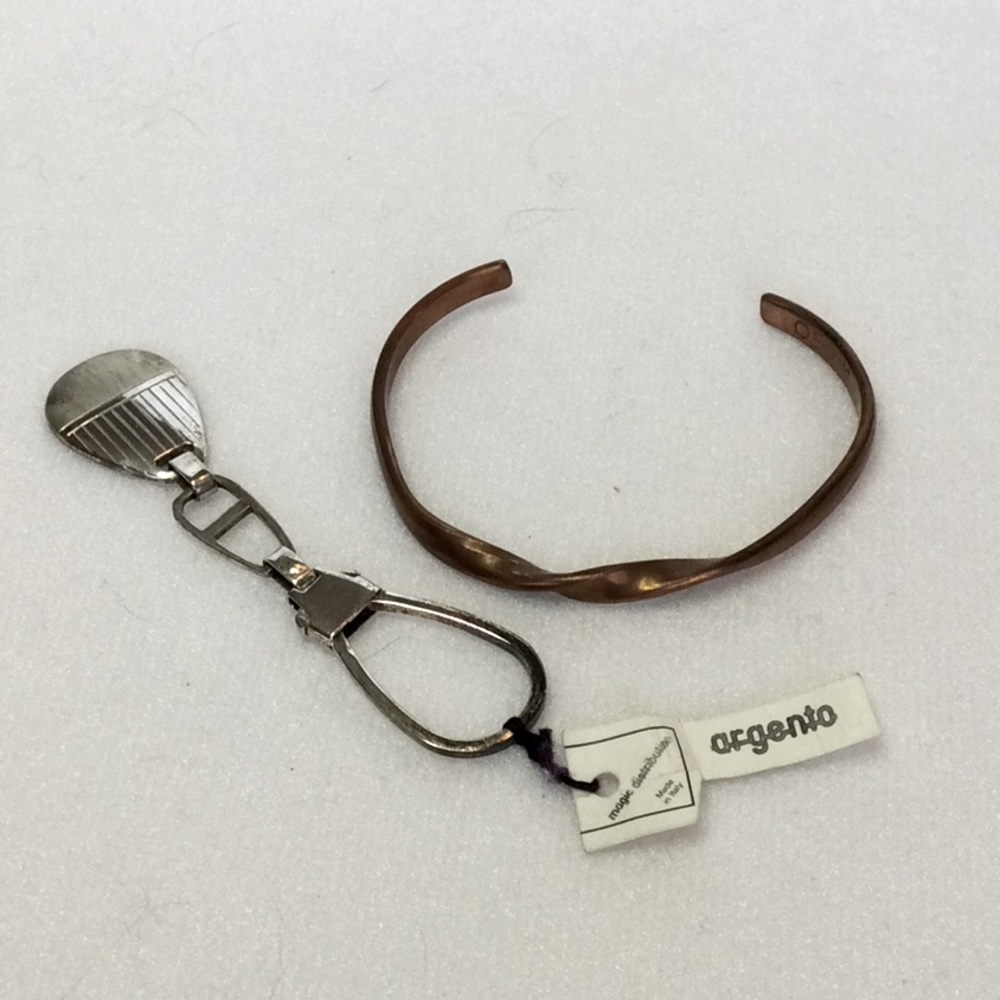 FINAL SALE PRICE Argento Silver Key Chain + Sergio Lub Bracelet